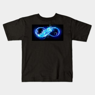 Fiery Symbol of Infinity with Feather Kids T-Shirt